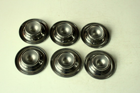 Image 1 of Stainless steel egg cup 6 pieces - Vintage