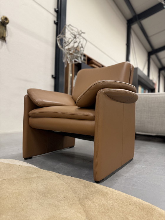 Image 1 of Leolux Catalpa Sofa 2 Seater & Armchair Brown Leather