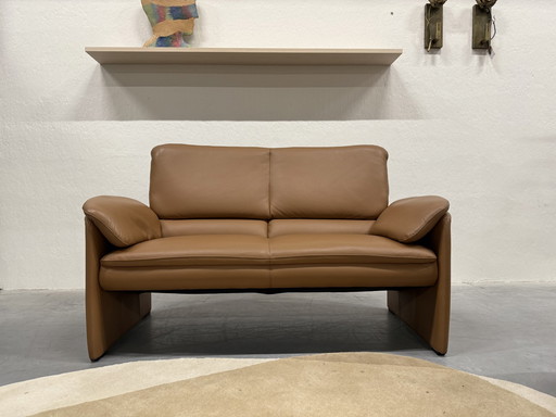 Leolux Catalpa Sofa 2 Seater & Armchair Brown Leather