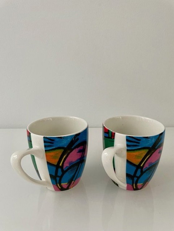 Image 1 of 2 Espresso Cups Corneille. 'L'Oise Et Chat Jaune'