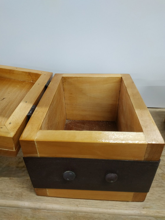 Image 1 of Set di scatole portaoggetti in stile casa messicana 