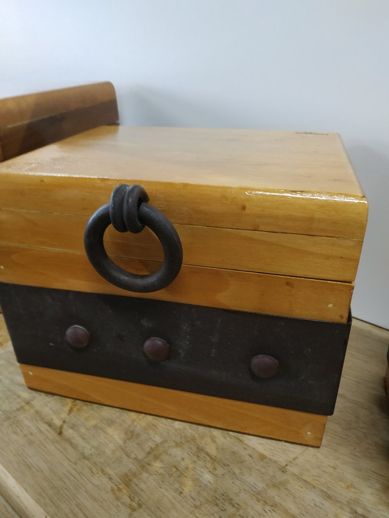 Image 1 of Set di scatole portaoggetti in stile casa messicana 