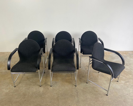Image 1 of 6X Arco Bk Dining Chairs