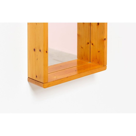 Image 1 of Vintage rectangular mirror with wooden frame by Maison Regain, France 1970s