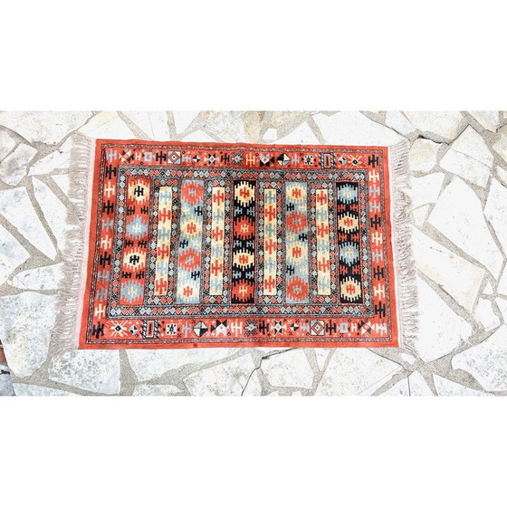 Image 1 of Vintage silk and cotton rug