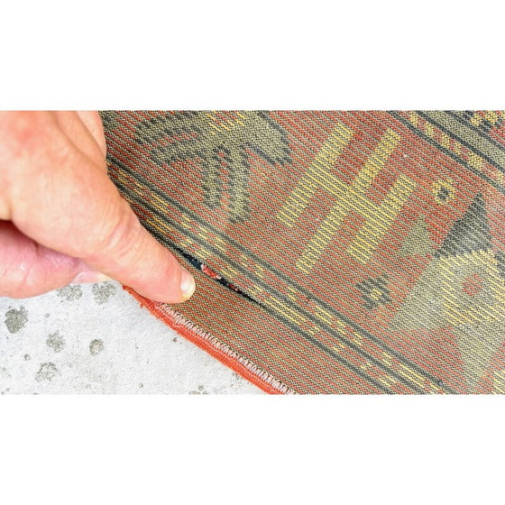 Image 1 of Vintage silk and cotton rug