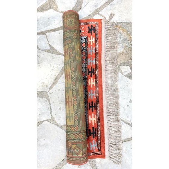 Image 1 of Vintage silk and cotton rug