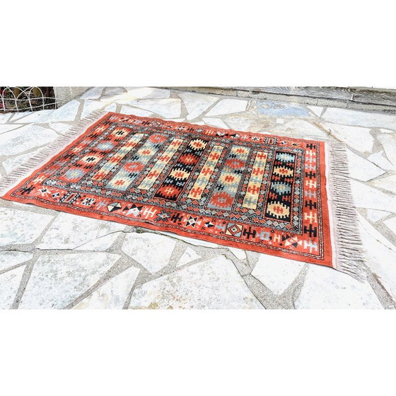 Image 1 of Vintage silk and cotton rug