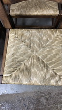 6 sedie in corda di carta marrone beige