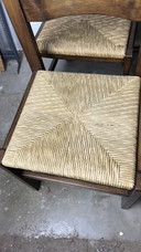 6 sedie in corda di carta marrone beige