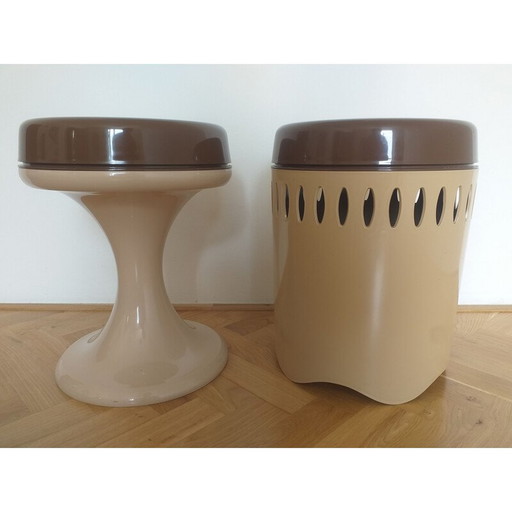 Pair of mid century stools Emsa, West Germany 1970s