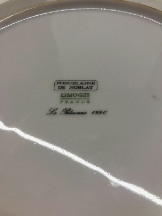 Image 1 of Lot Of 5 Hexagonal Limoges Porcelain Plates Circa 1990