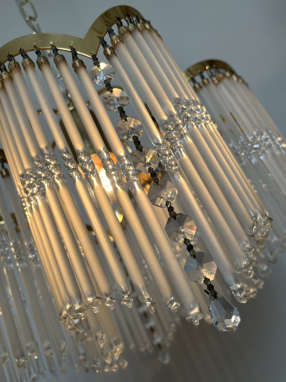 Image 1 of 4 arches art deco style pendant lamp rod chandelier 80's