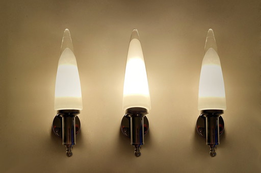 3X Vintage Space Age Wall Lights