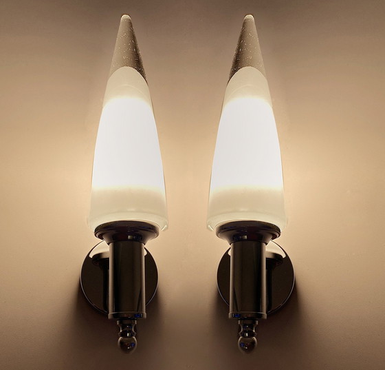 Image 1 of 3X Vintage Space Age Wall Lights