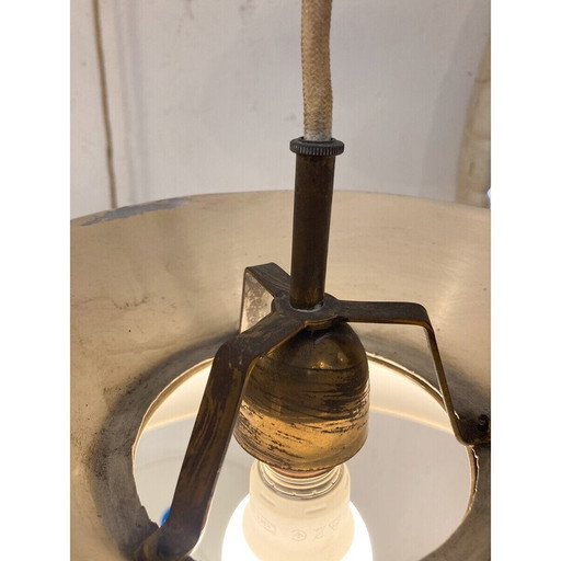 Pair of vintage metal and brass wall lamp, 1960