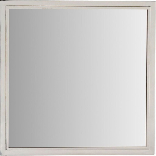 Vintage Hollywood Regency square photo frame with chrome frame by Romeo Rega, 1940