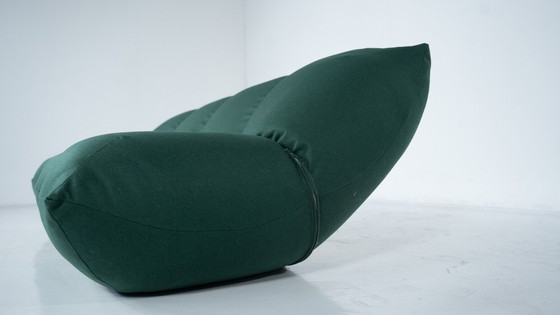 Image 1 of Mid-Century Modern Green Papillon Sofa By Giovannetti, Italy, 1970S