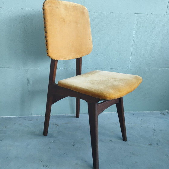 Image 1 of 2 sedie da cucina vintage in teak degli anni '50