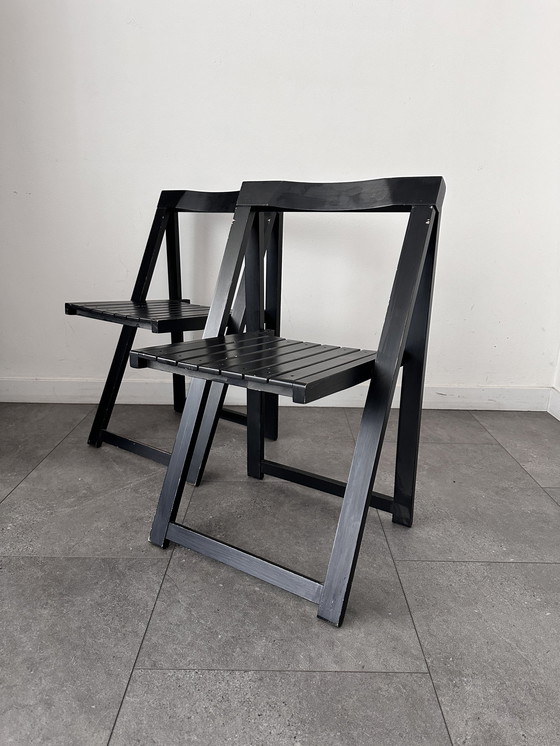 Image 1 of 2x Folding Chairs Aldo Jacober Trieste For Alberto Bazzani