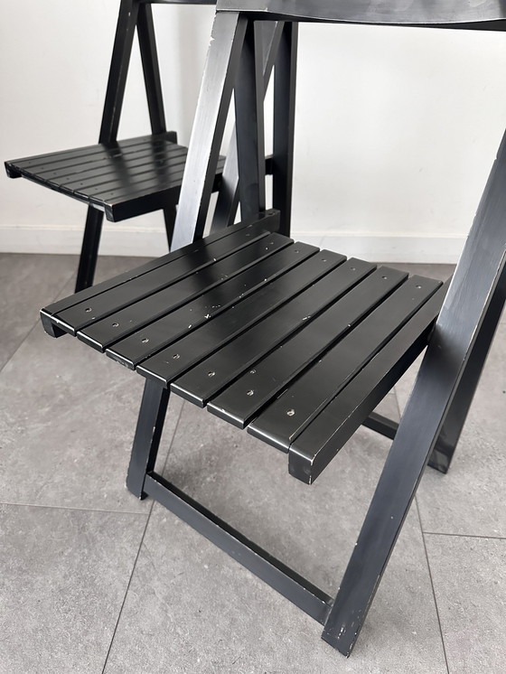 Image 1 of 2x Folding Chairs Aldo Jacober Trieste For Alberto Bazzani