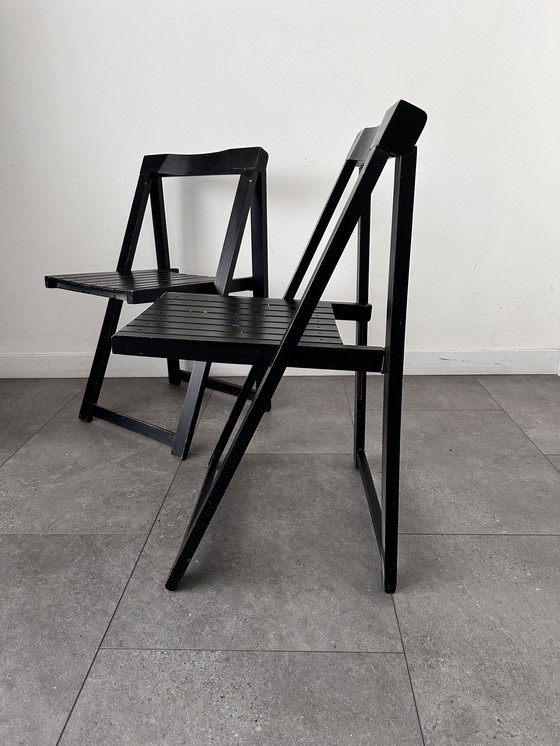 Image 1 of 2x Folding Chairs Aldo Jacober Trieste For Alberto Bazzani