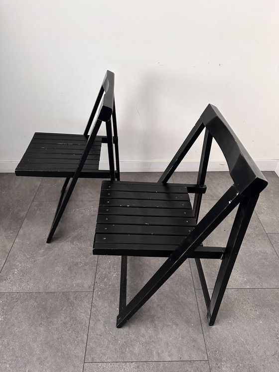 Image 1 of 2x Folding Chairs Aldo Jacober Trieste For Alberto Bazzani