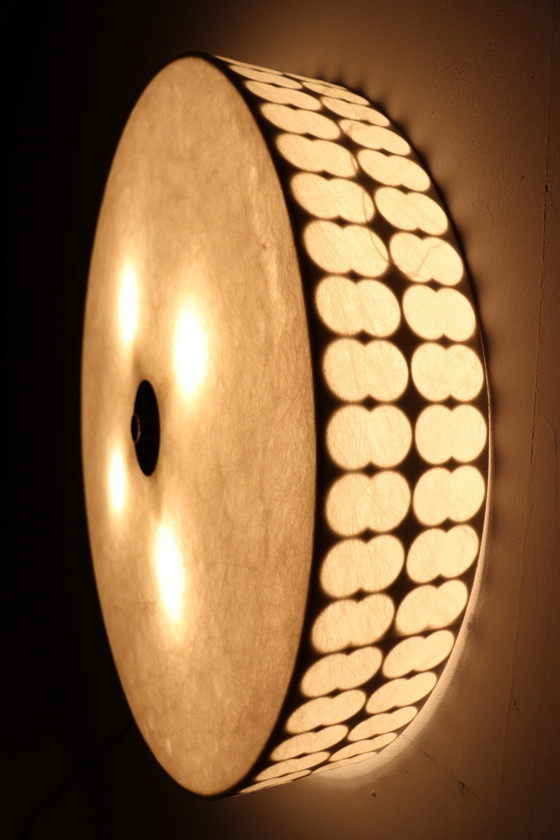 Image 1 of Mid - Century Cocoon wall/ceiling lamp by Goldkant Leuchten, Germany, 1960s