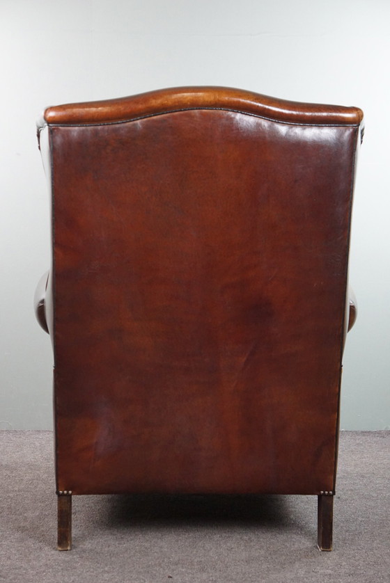 Image 1 of Large sheep leather ear armchair