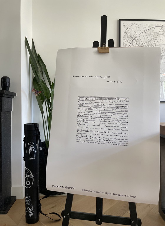 Image 1 of Exhibition Poster Designed By Yoko Ono, A Poem To Be Read With A Magnifying Glass, Copyright Yoko Ono, Mm Sweden, 2012