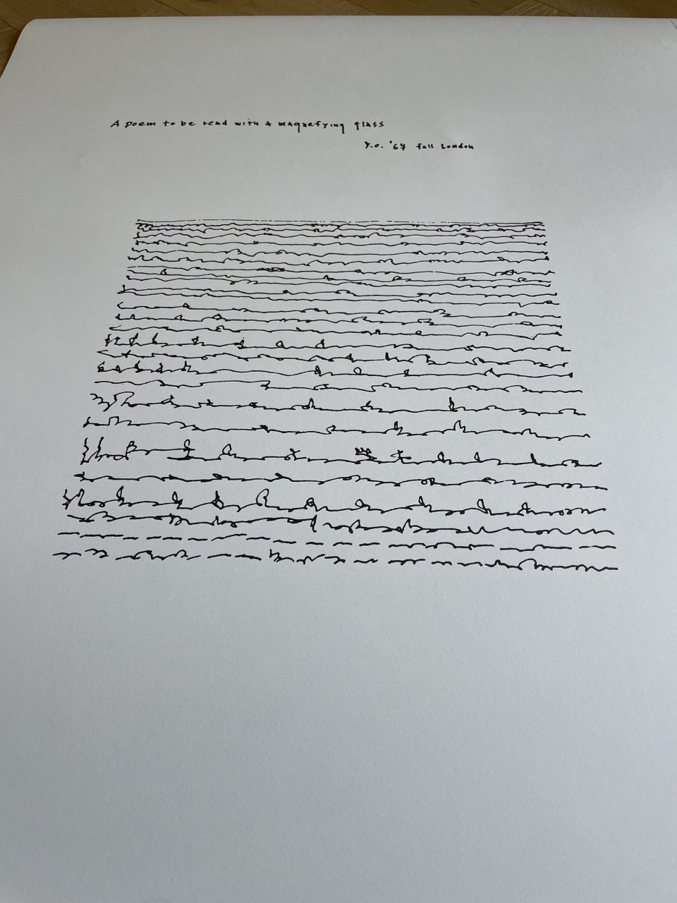 Exhibition Poster Designed By Yoko Ono, A Poem To Be Read With A
