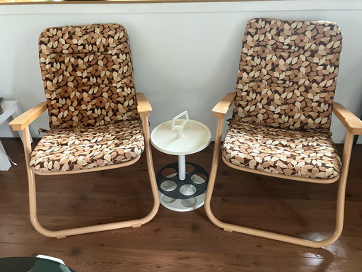 2x Vintage garden chairs IM