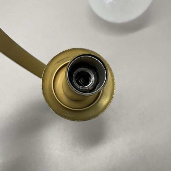 Image 1 of Set di due applique da parete minimaliste in ottone e vetro "Ball", Italia anni '70