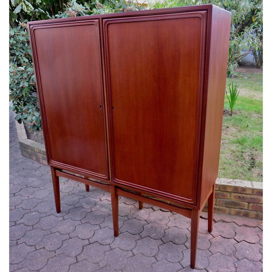 Image 1 of Vintage maple and oak china cabinet, Denmark 1950