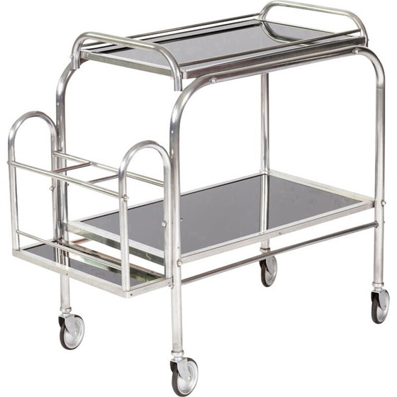 Image 1 of Vintage Art Deco bar trolley, France 1930