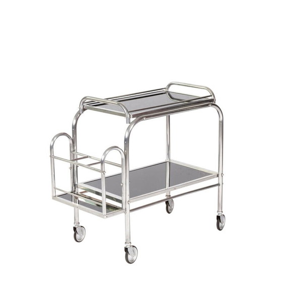 Image 1 of Vintage Art Deco bar trolley, France 1930