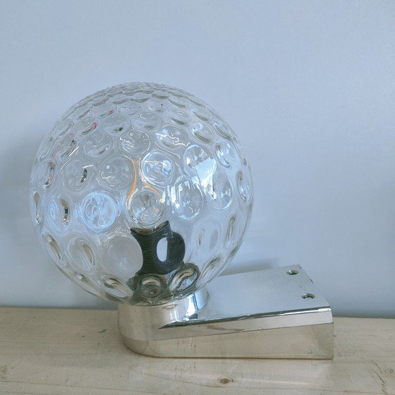 Image 1 of Set Vintage 60s-70s Herda Bubble Glass Wall Lights