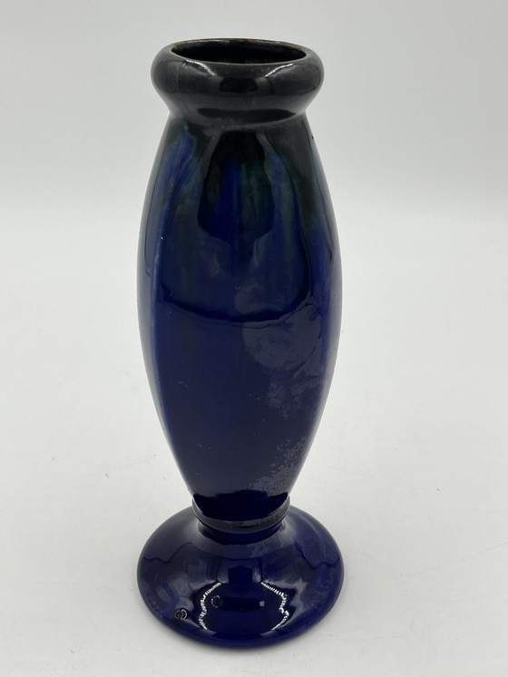 Image 1 of Art Nouveau Flemish Stoneware Soliflore Vase