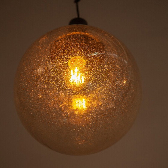 Image 1 of Pair of vintage glass pendant lamp for Limburg Glashutte, Germany 1970