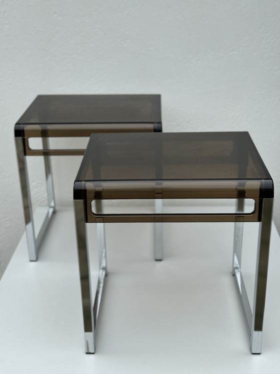 Image 1 of 2x tables d'appoint Prisunic de Marc Berthier