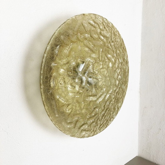 Image 1 of Vintage glass and metal wall lamp for Doria Lights, Germany 1970