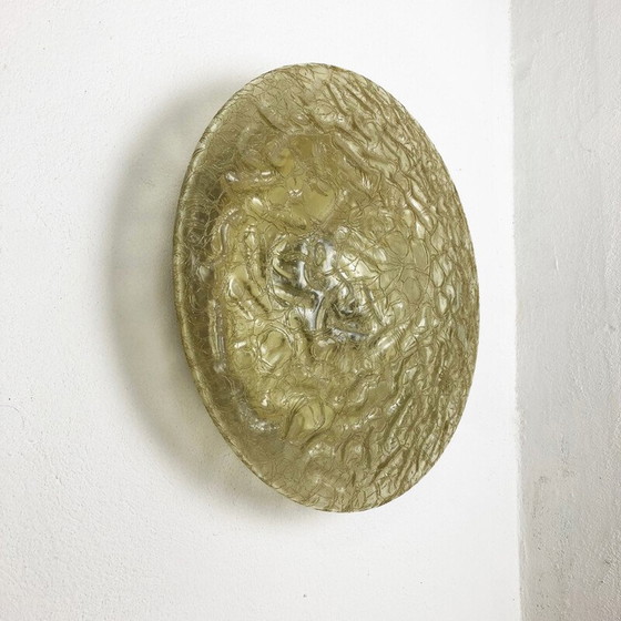 Image 1 of Vintage glass and metal wall lamp for Doria Lights, Germany 1970