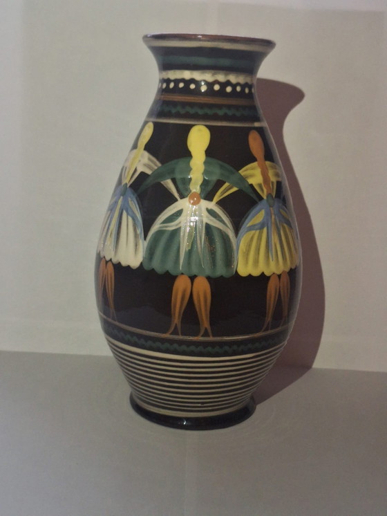 Image 1 of Vase Art-Deco, Slovak Folk Art, No Damages