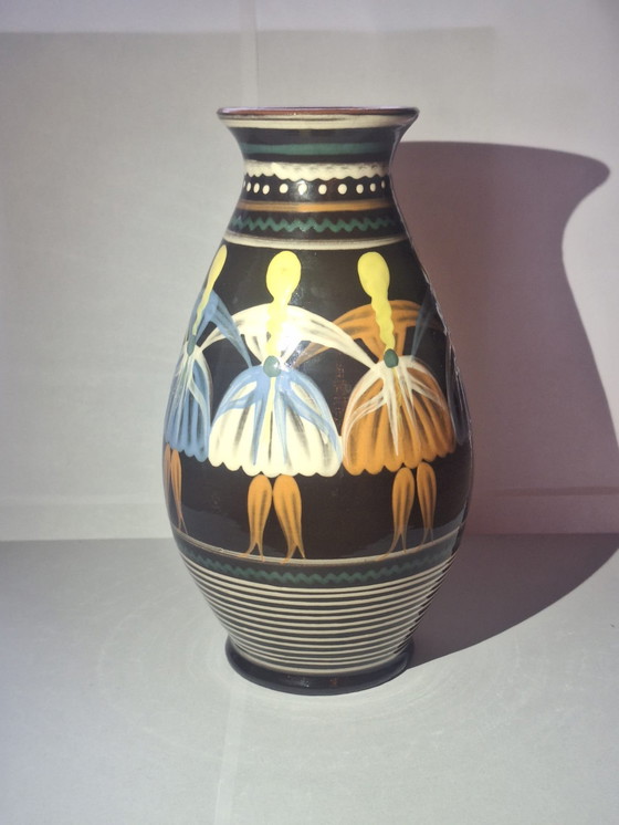 Image 1 of Vase Art-Deco, Slovak Folk Art, No Damages