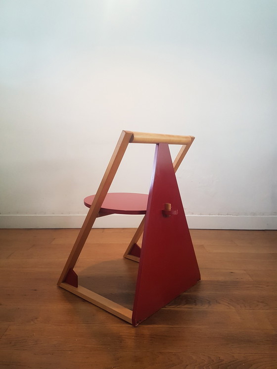 Image 1 of Triangle shaped chair in Memphis style