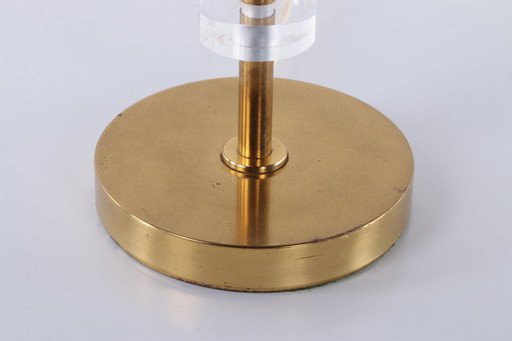 Lampe de table Regency en plexiglas Lucite Brass 1970,Italie