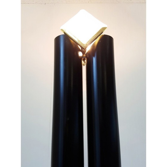 Image 1 of Vintage floor lamp in steel and Murano, Italy 1970