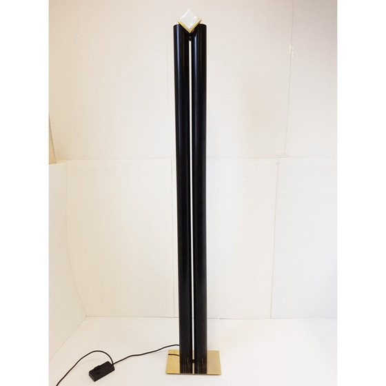 Image 1 of Vintage floor lamp in steel and Murano, Italy 1970