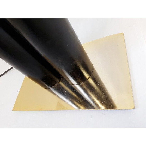 Image 1 of Vintage floor lamp in steel and Murano, Italy 1970