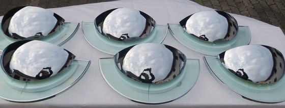 Image 1 of 6x Apliques de pared Hustadt acrílico cromado